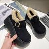 Fleece Muffin Increases Height with One Pedal, Big Head, Ugly and Cute Birkenstock Cotton Shoes, Women's New Thick-soled Warm Snow Boots In Winter