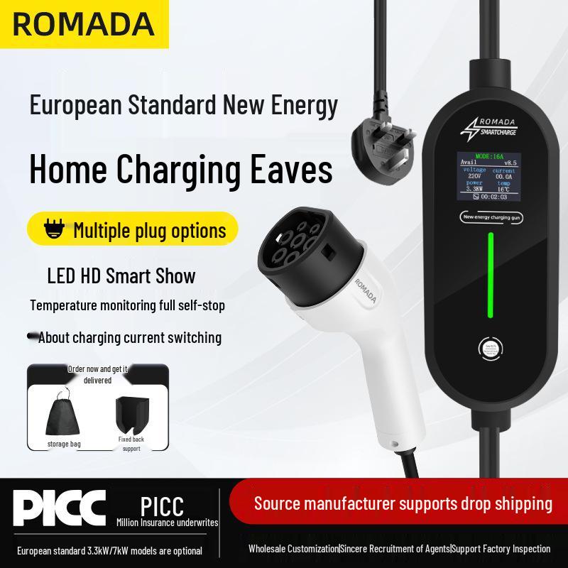 

7kW Portable Type2 European Standard EV Charger for Home