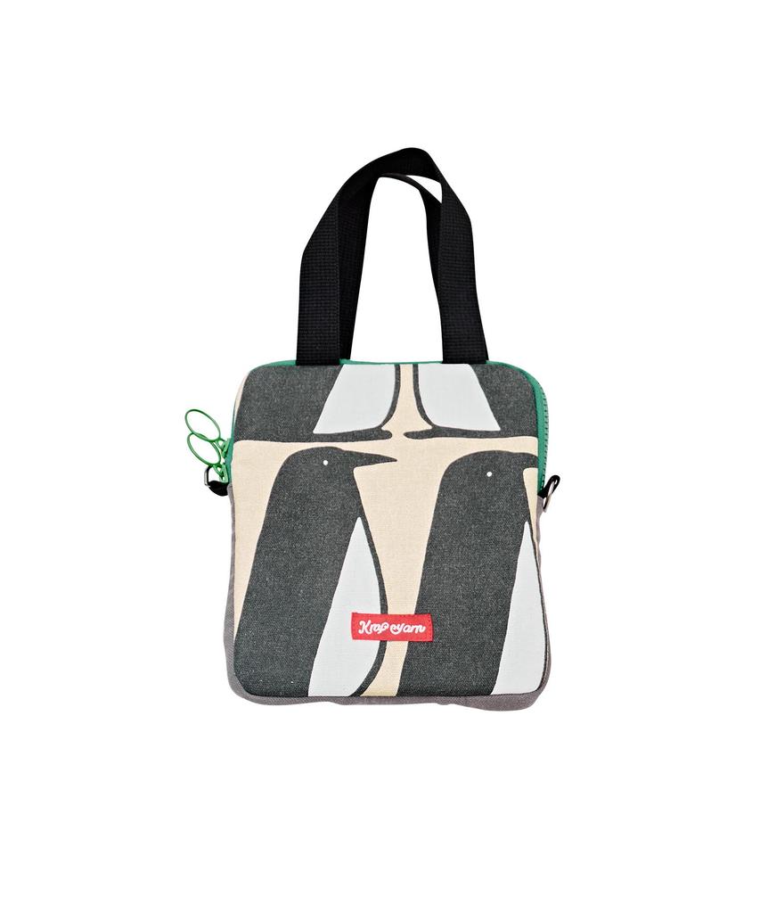 Krafyarn 2-Way Handle Pouch Crossbody Bag Penguin