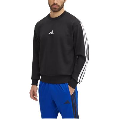Logo Gestreiftes Rundhals Langarm Sweatshirt Herren Sweatshirt Schwarz JE6304