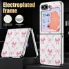Bow Ties Print Case For Samsung Galaxy Z Flip 8 7 6 5 Z Flip8 Flip7 Flip6 Hybrid 3in1 Plating Leather Skin Folding Phone Cover