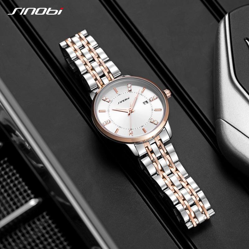 Watch Women'S Simple Niche Light Luxury Quartz Watch Women'S Watch Calendar Steel Belt Watch 9895