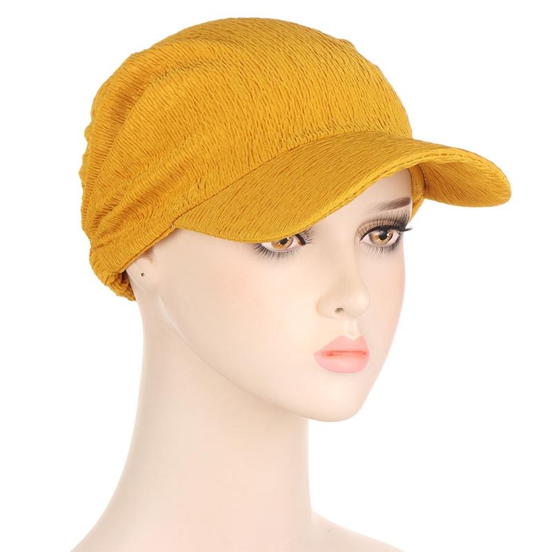 Classy Summer Sunscreen Turban Cap Headband Solid Color Hair Wrap Nursing Cap Headwear Sleeping Cap for Friends
