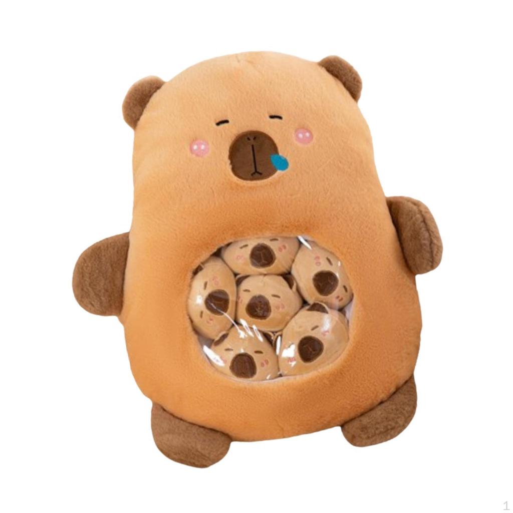 Adorable Capybara Plush Toy Gift Set with Tiny Dolls