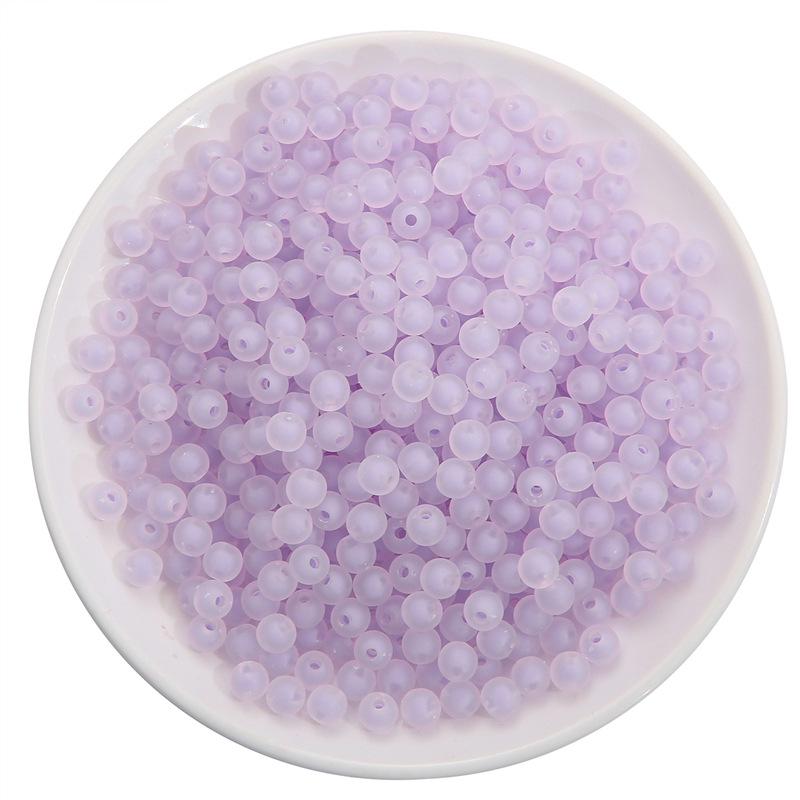 Frosted Acrylic Round Beads for DIY Jewelry and Beading Accessories