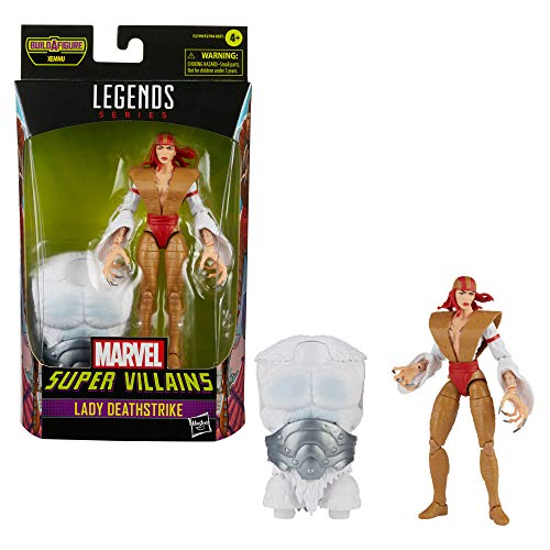Hasbro Marvel Legends Series Super-Villains Lady Deathstrike 6-inch Action Figure F2799, Authentic, with Build-a-Figure Parts