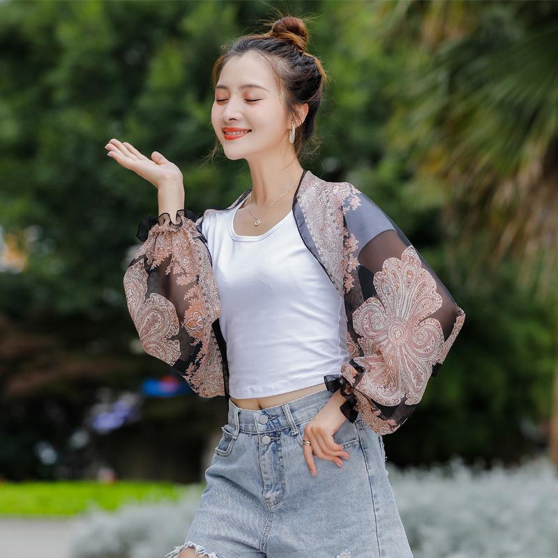 

Летний новый шифоновый набивной солнцезащитный платок для езды на велосипеде с защитой от ультрафиолета 50*160cm чёрный