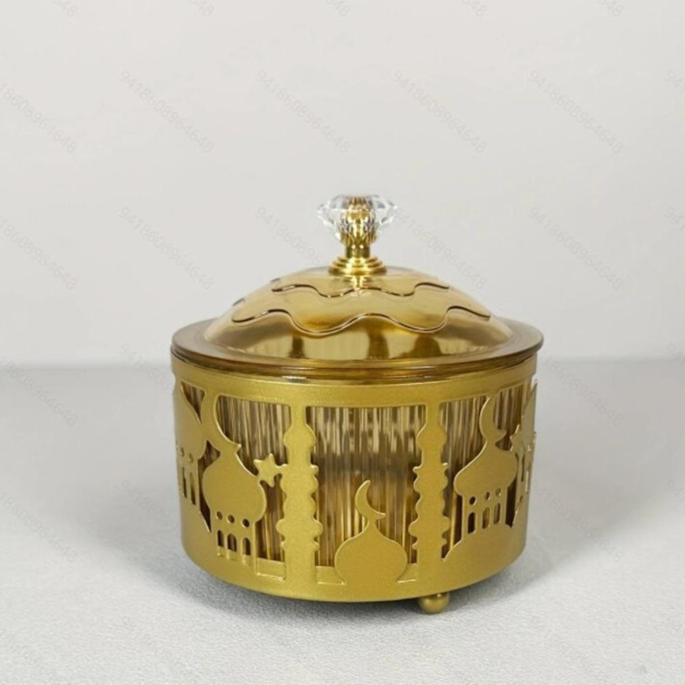 

Eid Candy Box Transparent Lid Mubarak Dessert Jar Ramadan Snack Box High-Quality Eid Al-Fitr Dessert Tray For Home Decorations 9x15cm&other