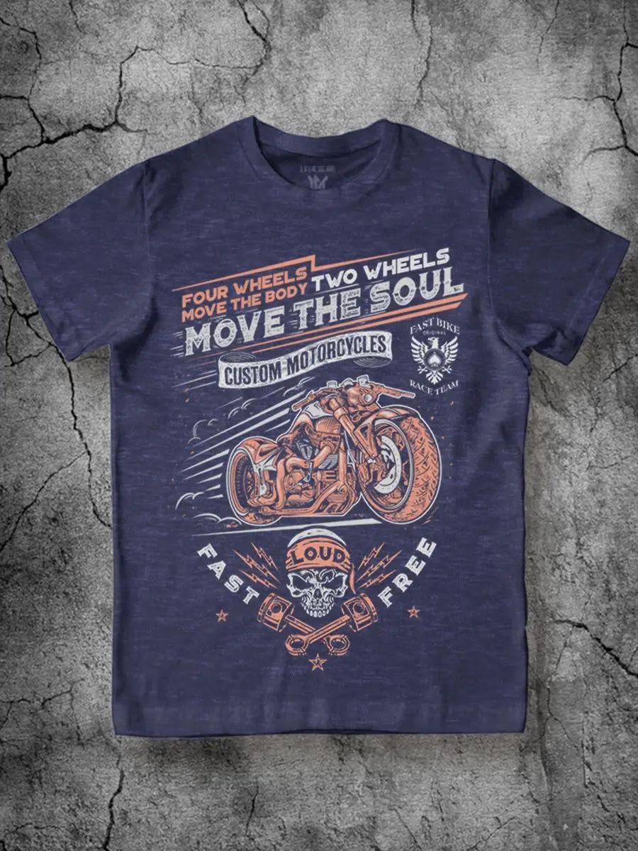 Motorcycle T-shirt with MOTO Print XL