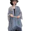 Damen Chinesischer Retro Hohl Quaste Spitze Sonnenschutz Schal Strickjacke Umhang