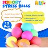 Slowrising Stress Balls for Kids and Adults- 12 Pcs Sensory Balls Fidget Toys for Kids with Autism, Stretch Squishy Balls for Anxiety Relief, Fidget
