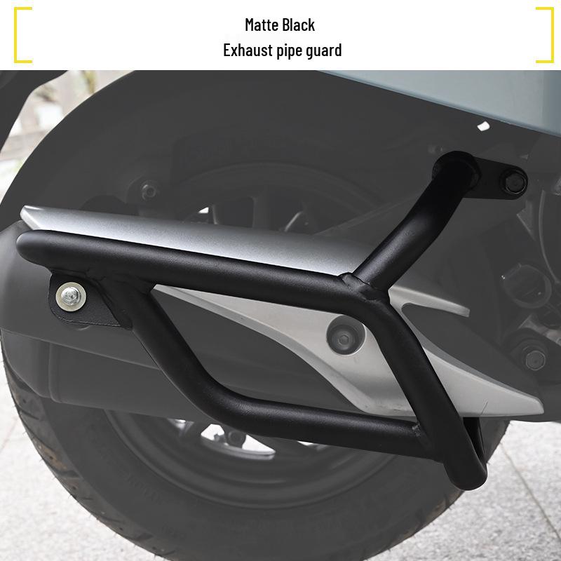 Wuyang Honda Spacy125 Front & Rear Exhaust Crash Bars Anti-Fall Bumpers Footrests Parts