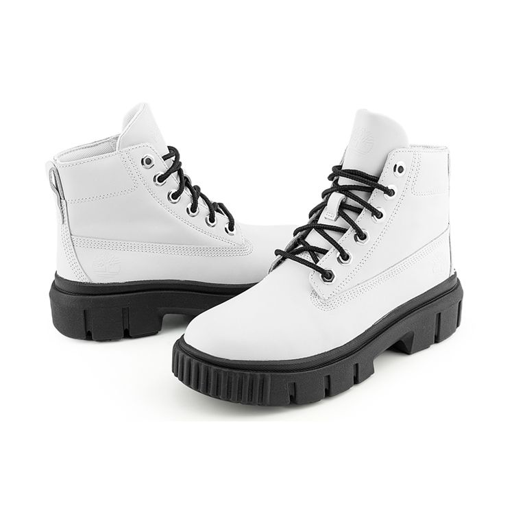 Timberland Leather Durable Casual Versatile Short Outdoor Boots Women Boots White A41ZW-100