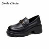 Chunky Heel Low-top Loafers Handmade Retro Casual Shoes Fashion Versatile Thick Bottom Women's Shoes