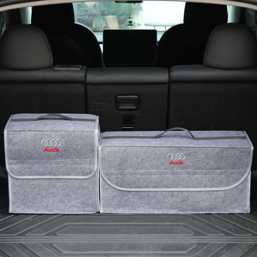 1Pcs Car Soft Felt Storage Bag Organizer Cars Foldable Trunk Bag For Audi S5 S6 S7 S4 S8 TT TTS A4 B8 A3 B6 A6 C7 C6 B7 Q5 Q7 C5 A5 B5 A7 A1 Q3 A8L Q8