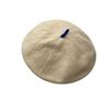 Autumn and Winter Cashmere Knitted Contrasting Colors Tweet Beret Women's Literary Fashion Elastic Sweat Belt Painter Hat