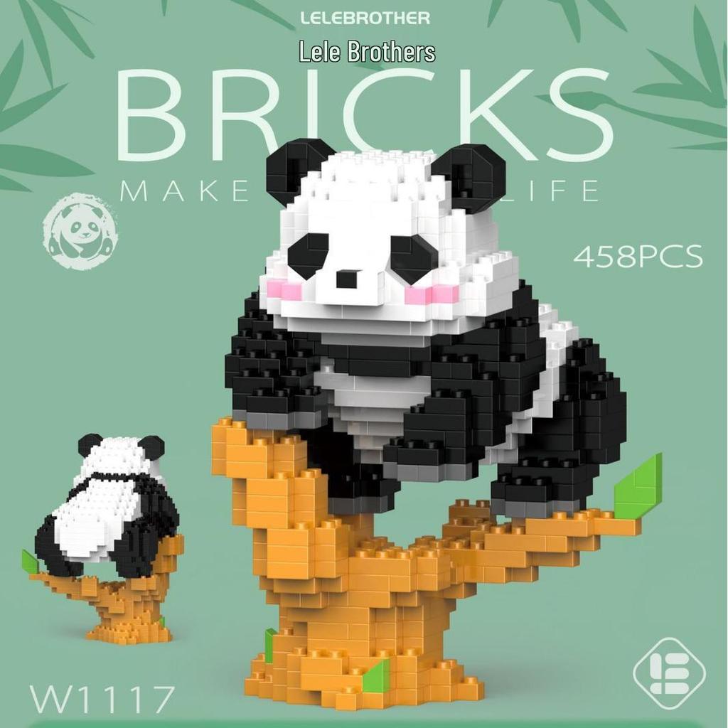 Compatible Lego Panda Hua Hua Meng Lan Fu Bao Doll Building Blocks Toy