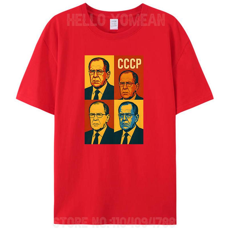 Soviet Union CCCP Retro SSSR Lavrov Women Men's Cotton T-Shirt Tee Shirts Tops