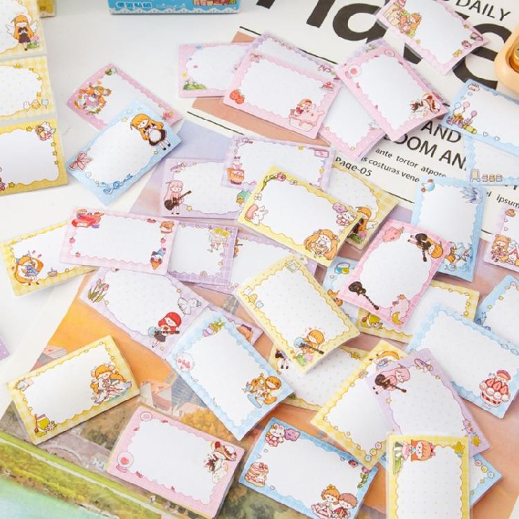 70 Sheets Pull Out Adhesive Notes Pad Small Notepads Cartoon Notes Paper Reminders on Fridges Book Calendar Notebook