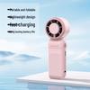 Portable USB Foldable Handheld Fan with Strong Wind and Neck Hanging Option