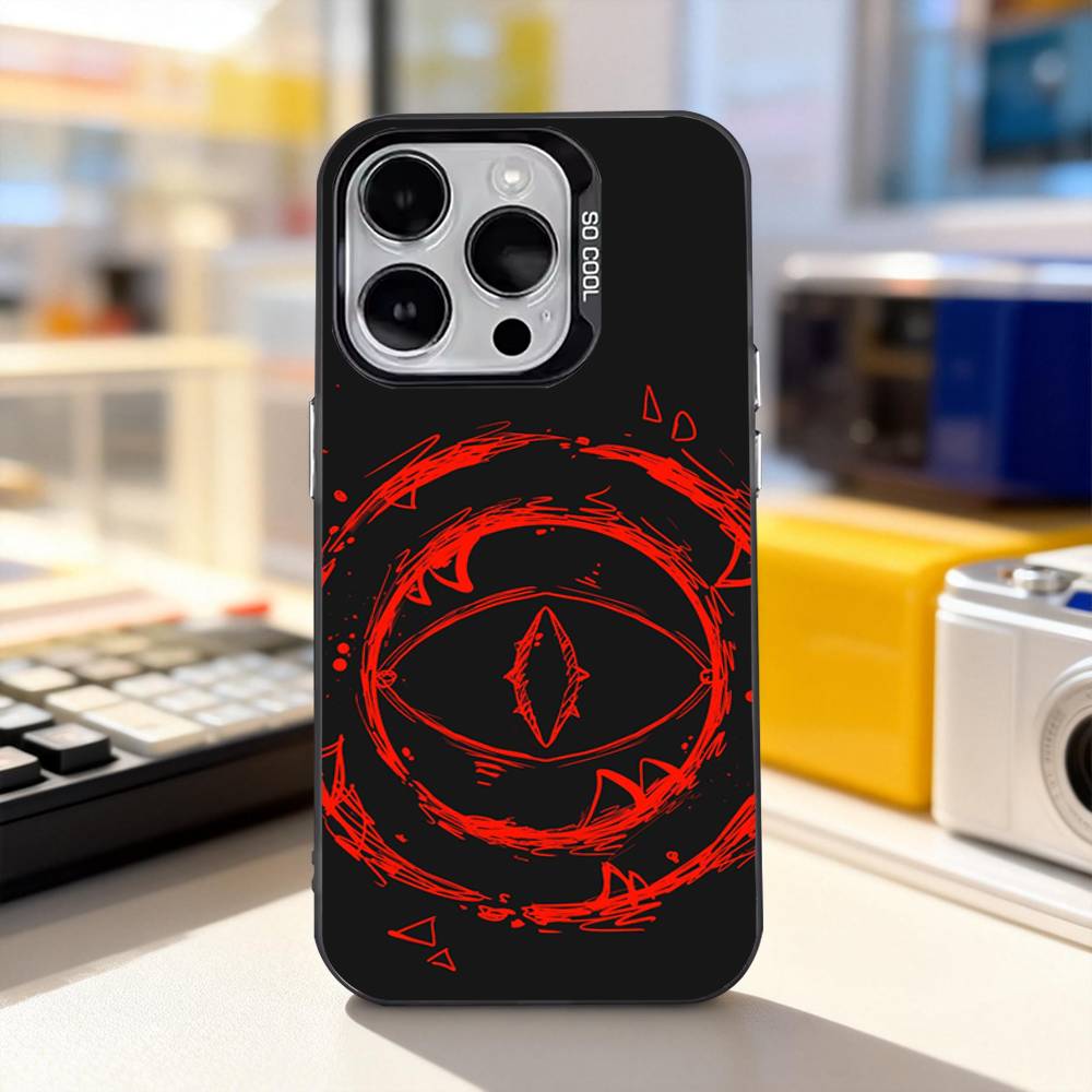 

Чехол для телефона Жуткое лицо с глазами для iPhone 11, 12, 13, 14, 15, 16, 17, Pro, Max, Plus, E, Air, Mini IMD Матовый Черный iPhone15