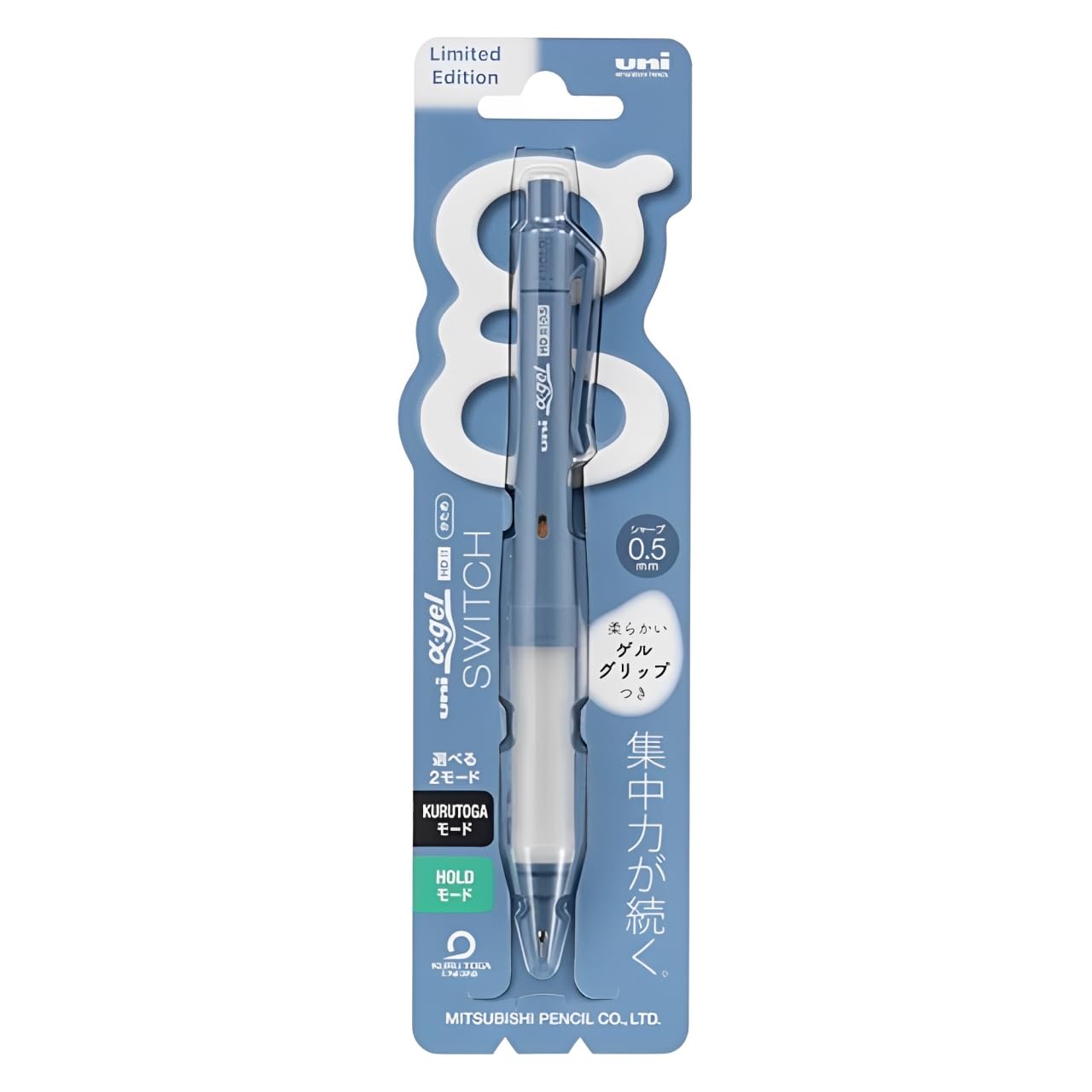 

Лимитированная серия механического карандаша Kurutoga Switch Alpha Gel 0,5 мм [Саксофоновый синий] M51009GG1P.S