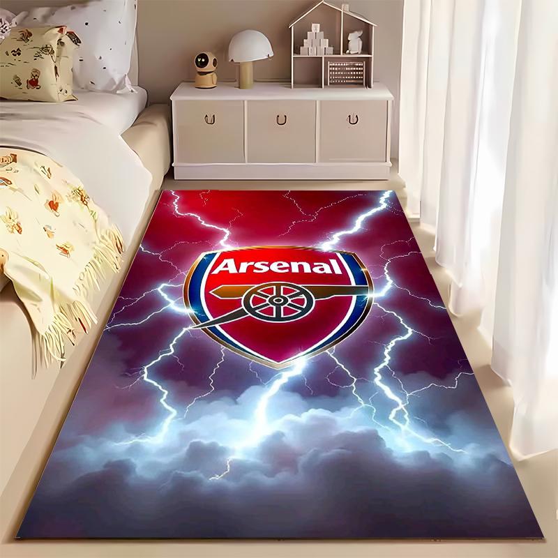 "Tappeto con Logo Arsenal con Design a Fulmine per Decorazione Soggiorno" Adatto per l'uso come antiscivolo per divani del soggiorno e della camera da letto