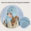 Warm Children's Hat Neck Scarf Gloves Set Fleece Lined Touchscreen Gloves  for Boys and Girls