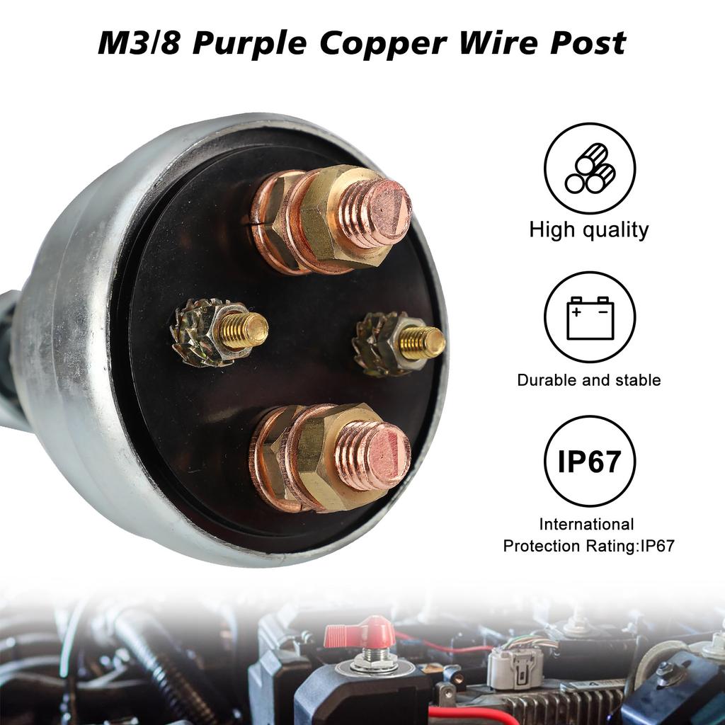 High Current Battery Disconnect Switch 200A, 12V Masters Battery Power Cuts Isolator Kills Switch Car, Marine Boats