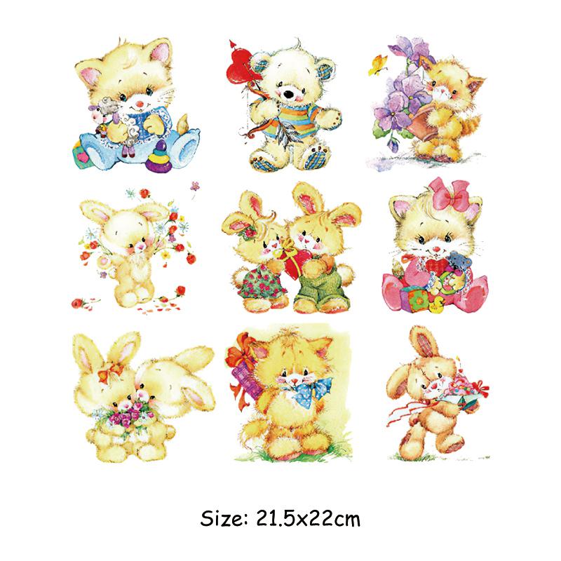 Coole Bären Patch für Kleidung Tier Pirnt Kleidung Aufkleber Diy Parches Ropa T-Shirt Hoodies Hitzepresse Applizierte Eisen auf Patches