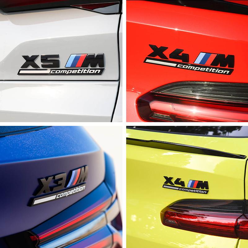 ABS Competition Car Trunk Badge Emblem Thunder Edition Sticker For BMW M logo 1m 2m 3m 4m 5m 6m 7m 8x1m X2M X3M X4M X5M X6M X7M