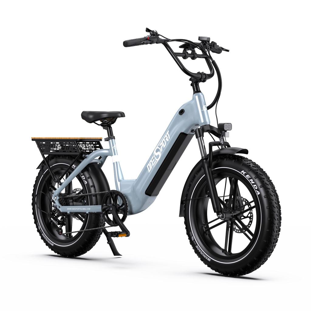 ONESPORT OT08 Electric Bike for Adults, 48V 18Ah Removable Battery 20x4.0 Fat Tire All-Terrain E-Bike with Shimano 7-Speed & APP Control