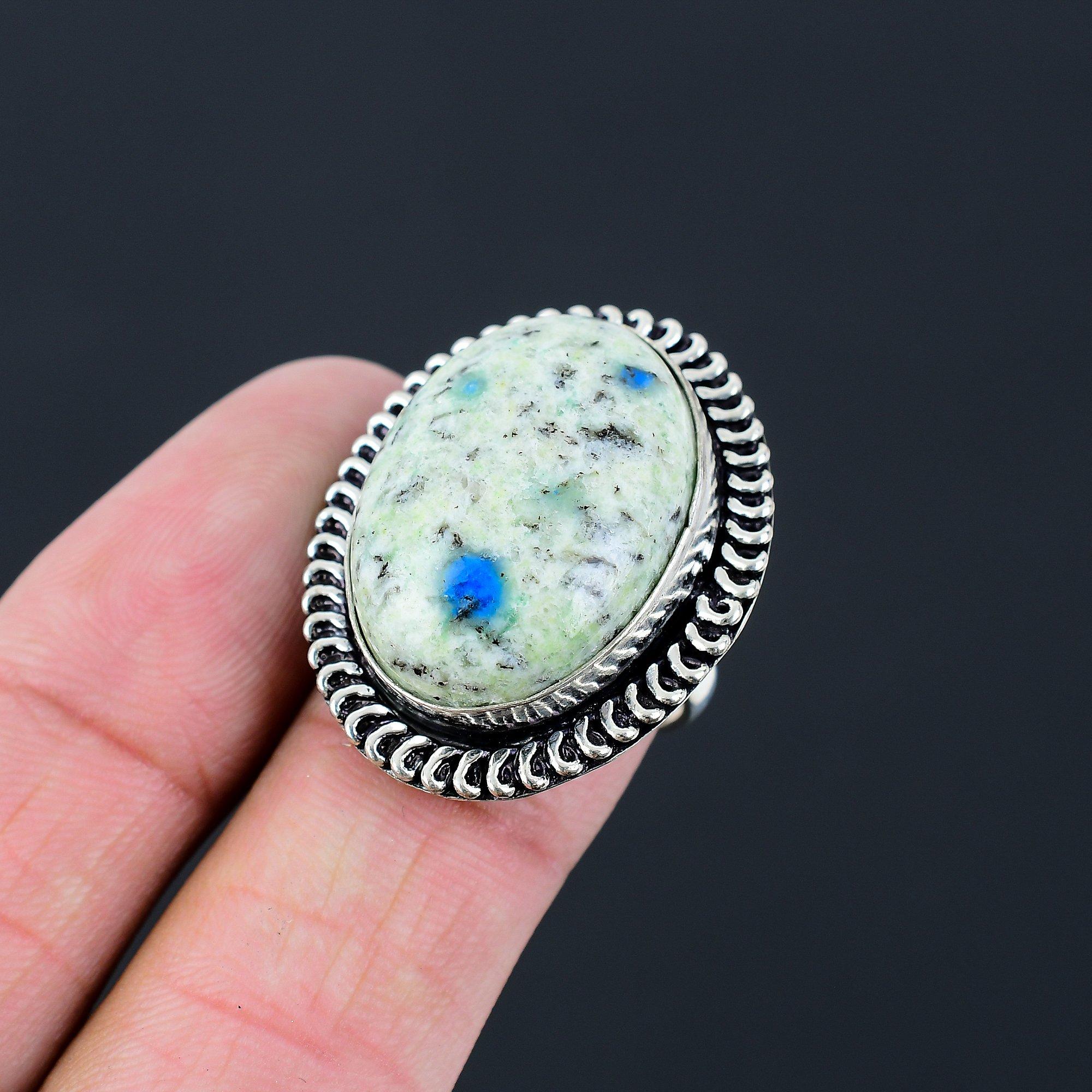 Easter Deal Natural K2 Jasper 925 Sterling Silver Multi Stone Wife Ring Size 7.5 7.5