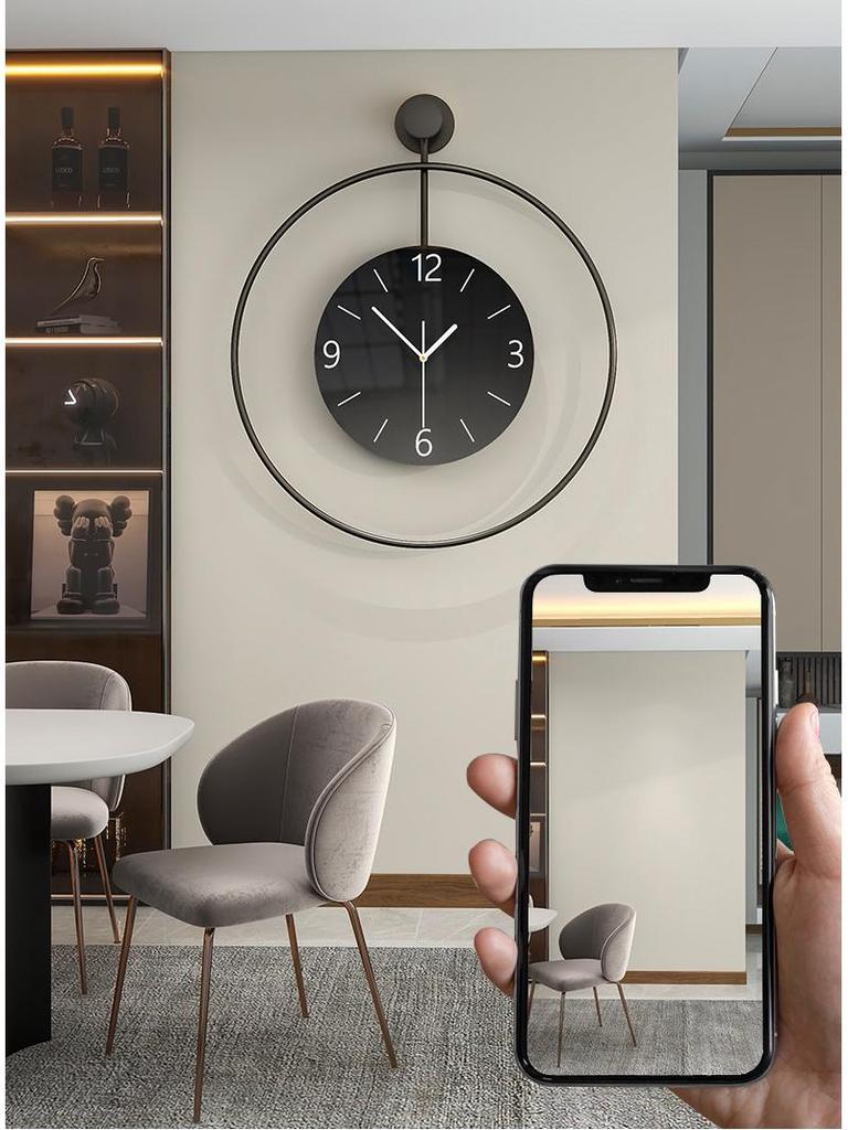 Luxury Silent Wall Clock: Modern, Stylish Timepiece for Living and Dining Rooms