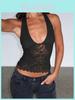 Y2k Sexy Lace Cami Top With High Elasticity For Streetwear Women