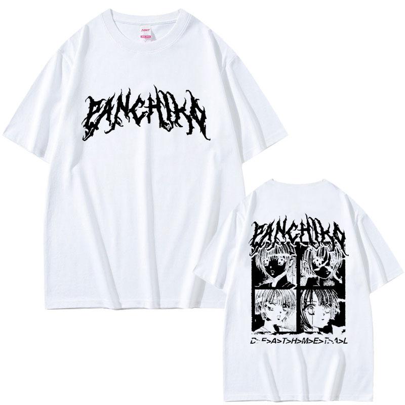Rock Band Panchiko DEATHMETAL Album Double Sided Print T-shirt Men Women Vintage Loose Oversized Tshirt Men's Casual Cotton Tees