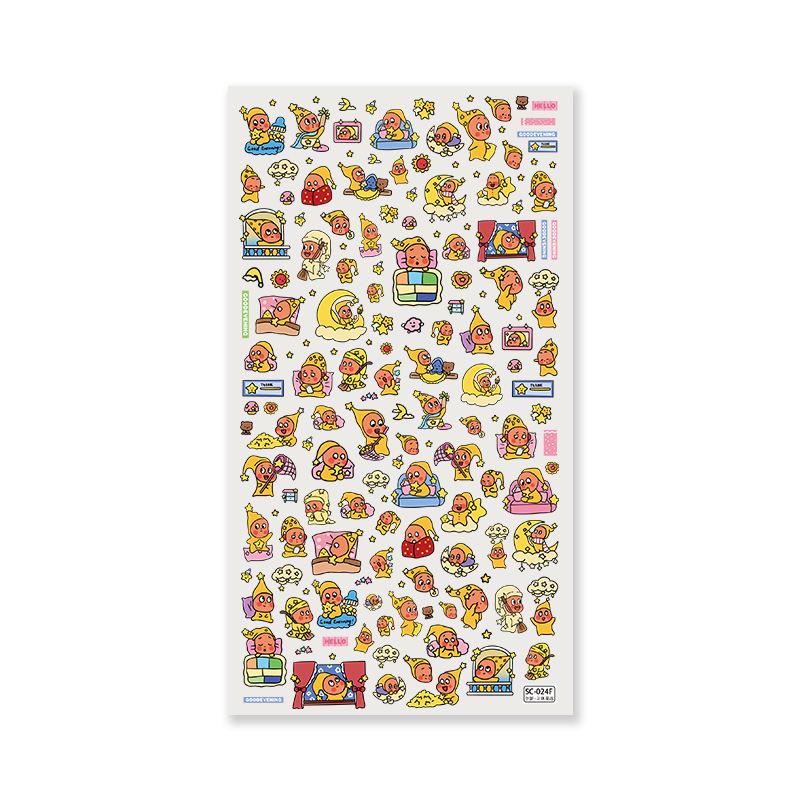 Star Person Embossed Sticker Journal Phone Case - Cute Cartoon DIY Stickers