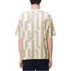 Fila Logo Embroidered Loose Simple Fashion Casual Knit Crew Neck Short Sleeve T-Shirt Men Tops Off-White F11M319106F-IV
