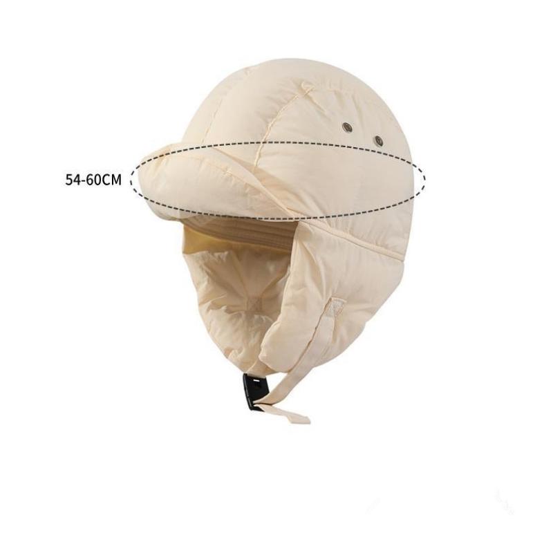 Einfarbige gepolsterte Bombermützen Thermisch gepolsterte Ohrenklappen Thermische Pullover-Trappermütze Koreanische Version Retro-Stil Ski-Fliegermütze