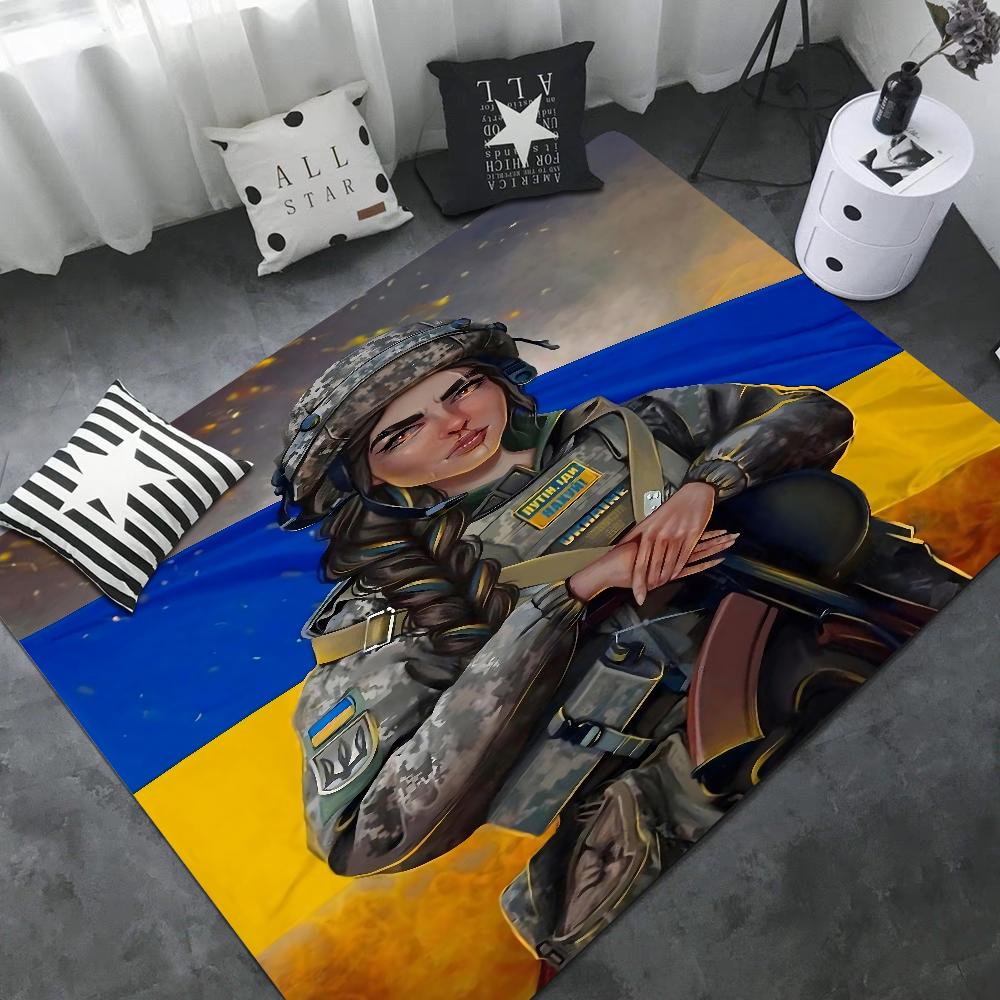 Ukraine Ukrainian Girl Flag Entrance Door Mat Nordic Style Bedroom Living Room Doormat Home Balcony Anti-Slip Modern Home Decor