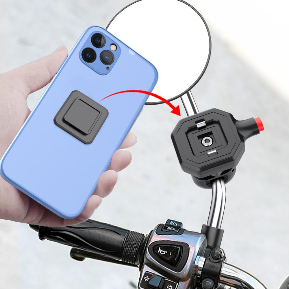 Motorcycle Rearview Mirror Phone Holder Navigation GPS Support Universal Quick Mount Stand Motorbike Scooter Phone Stand