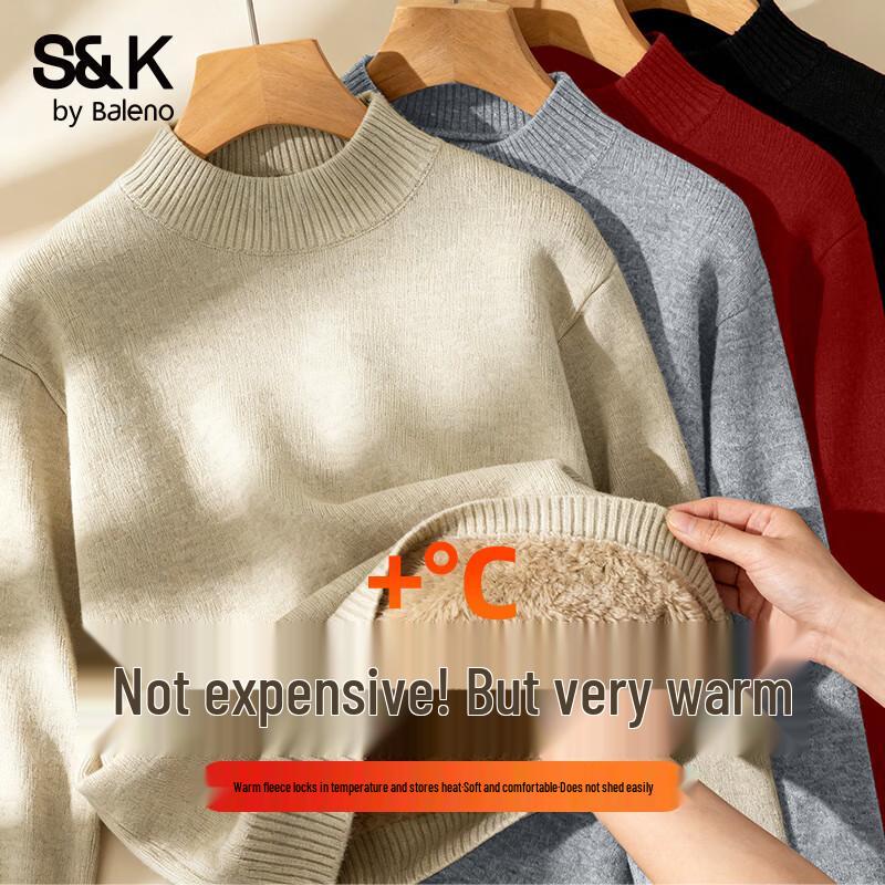

Baleno S&K Series Men s Winter Fleece-Lined Pullover Sweater L