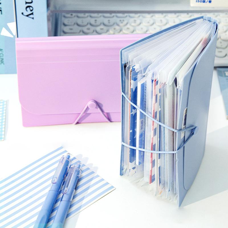 12 Layers Stickers Bills Cards Collect Storage File Folder Paper Document Storage Accordion Bag Holder Office School Organizer