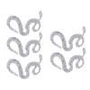 SnakE Shaped Rhinestones Trim Ribbon Mesh Wrap Roll   Clothing Accessories Applique (Silver)