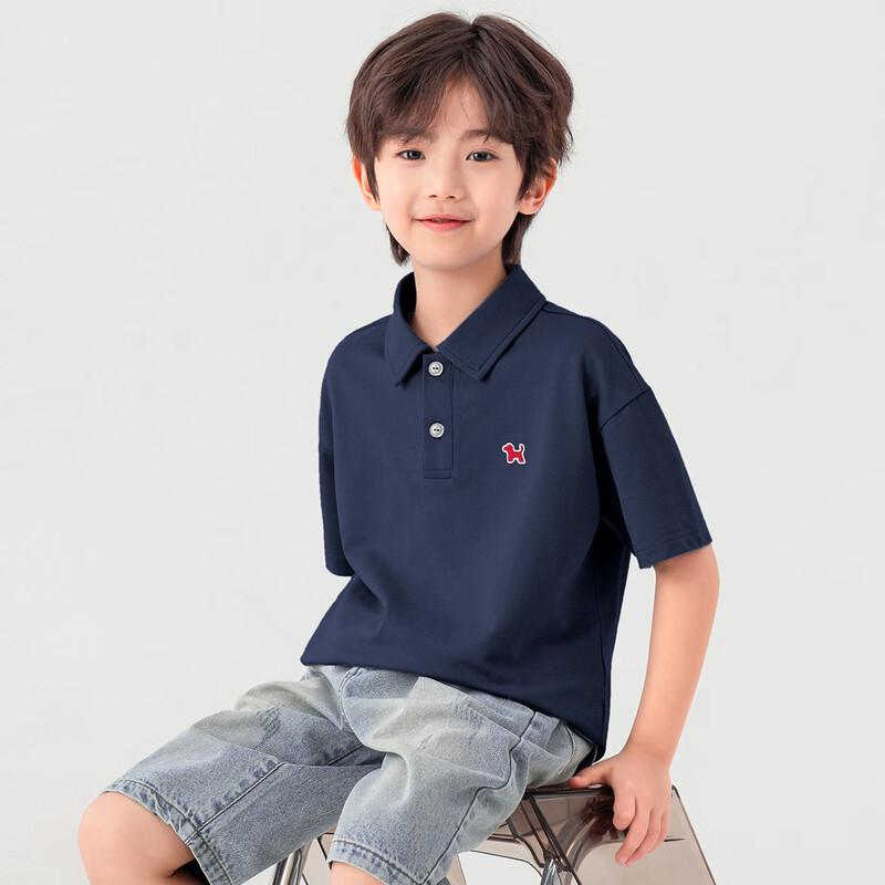 Boys  Summer Dog Embroidery Polo Shirt 110