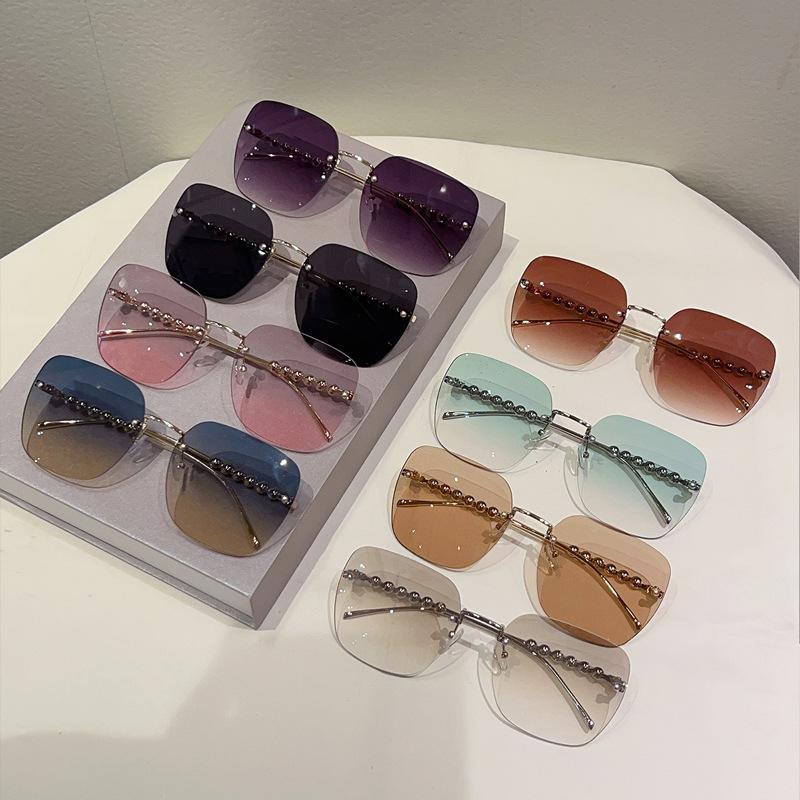 JYL TS Sunglasses UV Protection Frameless Square Pearl/3486
