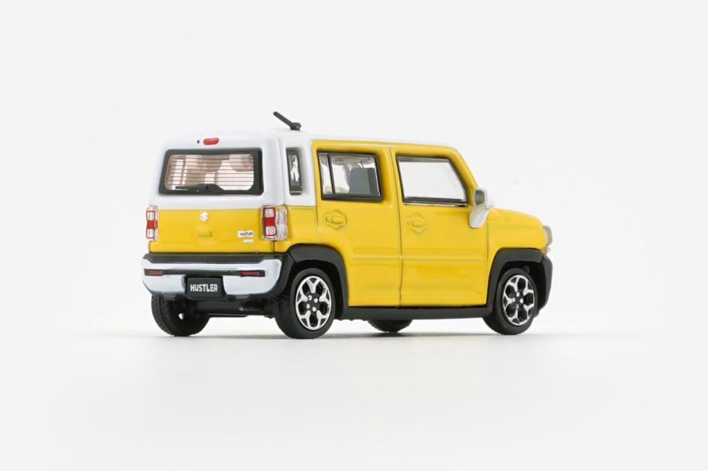 BM CREATIONS Suzuki Hustler 2019 Active Top RHD 1/64 Yellow/White (Finished Model)