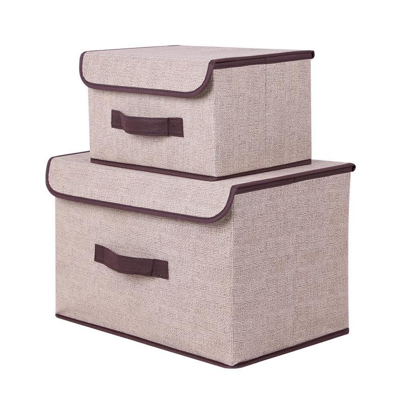 Large Foldable Non-Woven Fabric Storage Organizer Box for Toys and Clothes