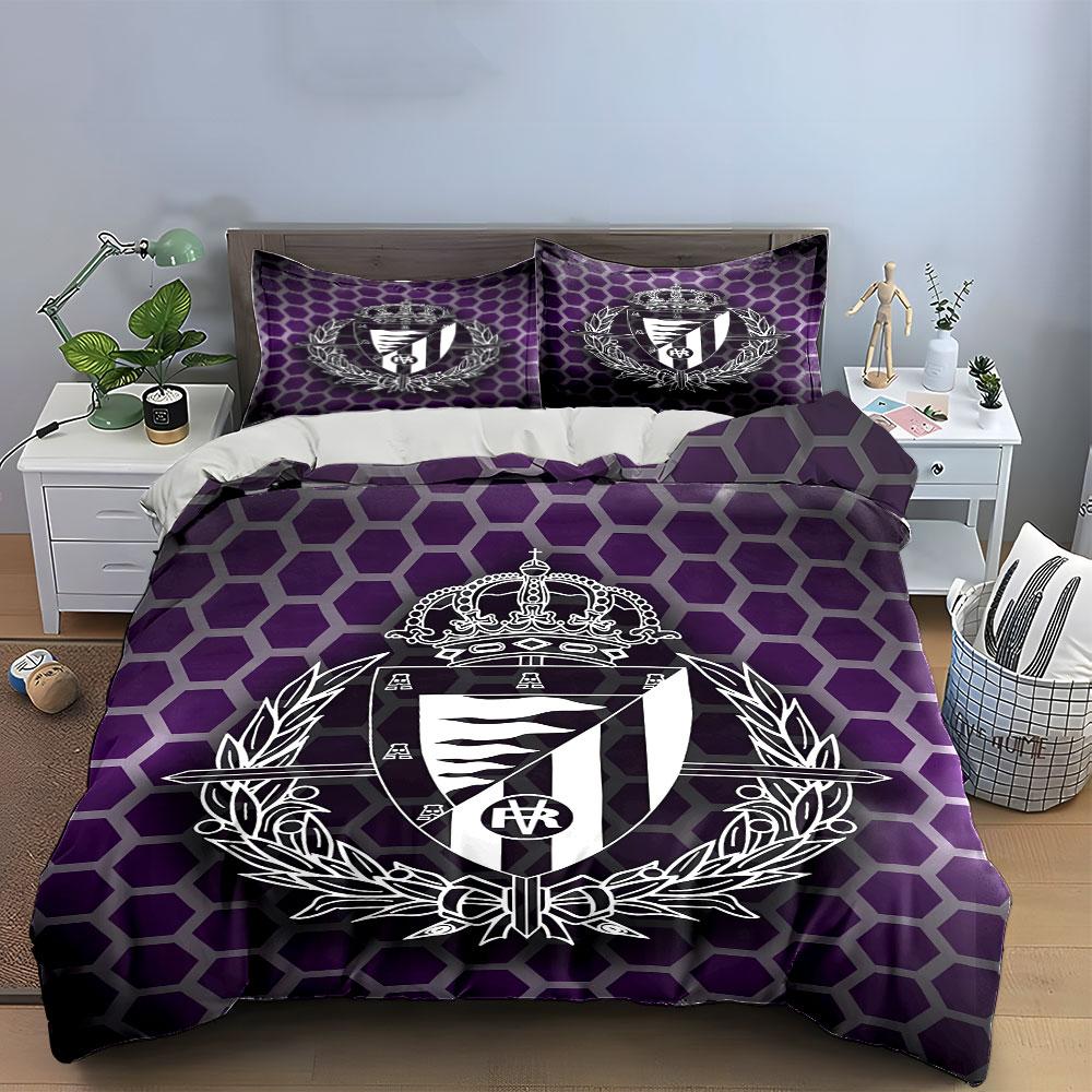 Purple Hexagon Crown Crest Set Bedding Duvet Cover Set Duvet Cover Pillowcases (1 * Duvet Cover 2 * Pillowcases, without duvet insert)
