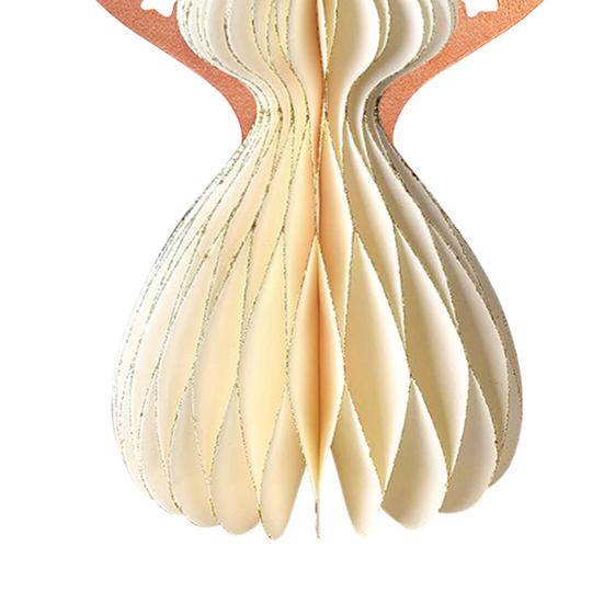 Angel Honeycomb Ornament Paper Angel Hanging Ornament with Sparkling Edge 3D Honeycomb Angel Decoration for Birthday Party Wedding